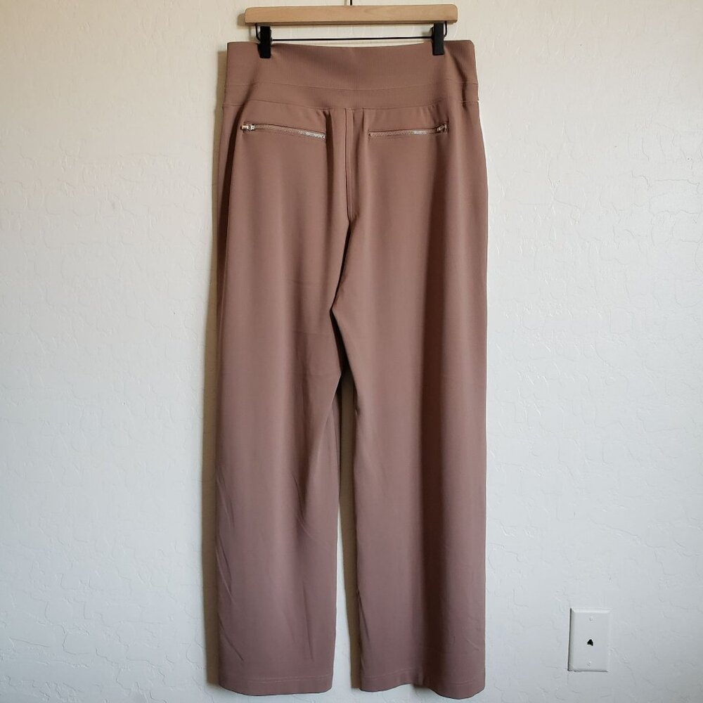 Athleta Brown Wide Leg Pants with White Stripe - Picture 10 of 14
